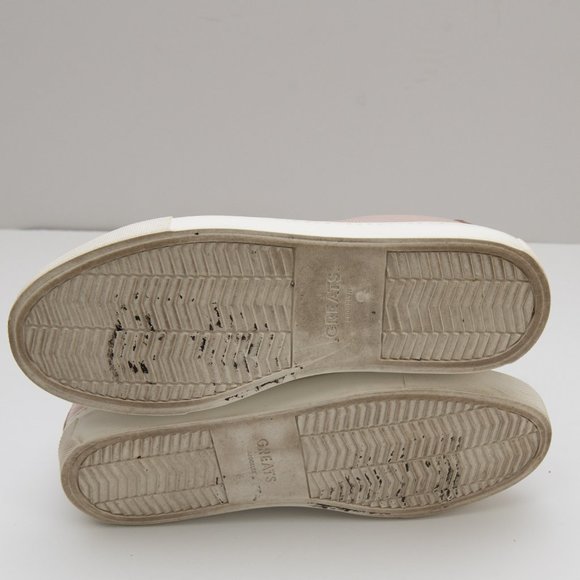 Greats Royale Sneakers Leather Perforated Shoes Lace-Up Made in Italy Pink 9.5 - Picture 8 of 8